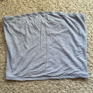 AMERICAN EAGLE BLUE AND WHITE STRIPED TUBE TOP